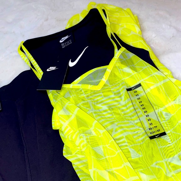 Nike Dresses & Skirts - Nike Dress, Black & Yellow Size XS